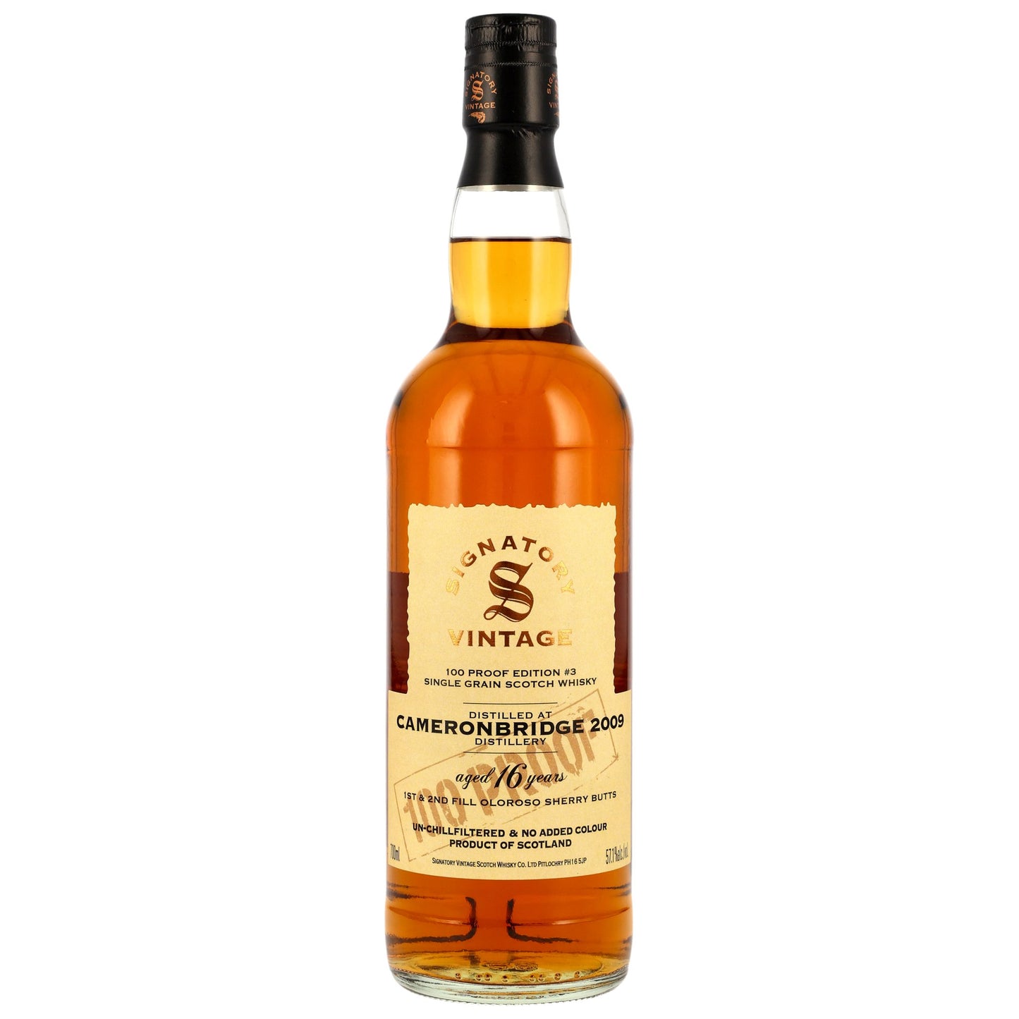 Cameronbridge 2009/2025 - 16 y.o. - Signatory 100 PROOF Grain Edition #3