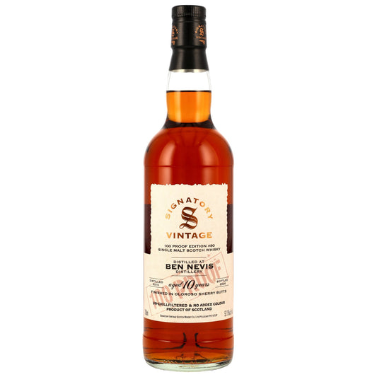 Ben Nevis 2015/2026 - 10 y.o. Signatory 100 PROOF Edition #80